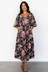 Ivanna Dress | Baltic Born Black + Pink