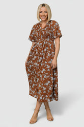 Botega Midi Dress | Baltic Born Brown + Blue
