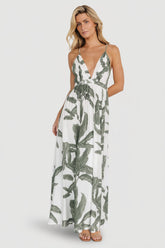 Miramar Maxi Dress | Baltic Born Green Print