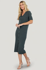 Alicia Ribbed Midi Dress | Baltic Born Dusty Jade