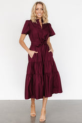 Providence Poplin Dress | Baltic Born Wine