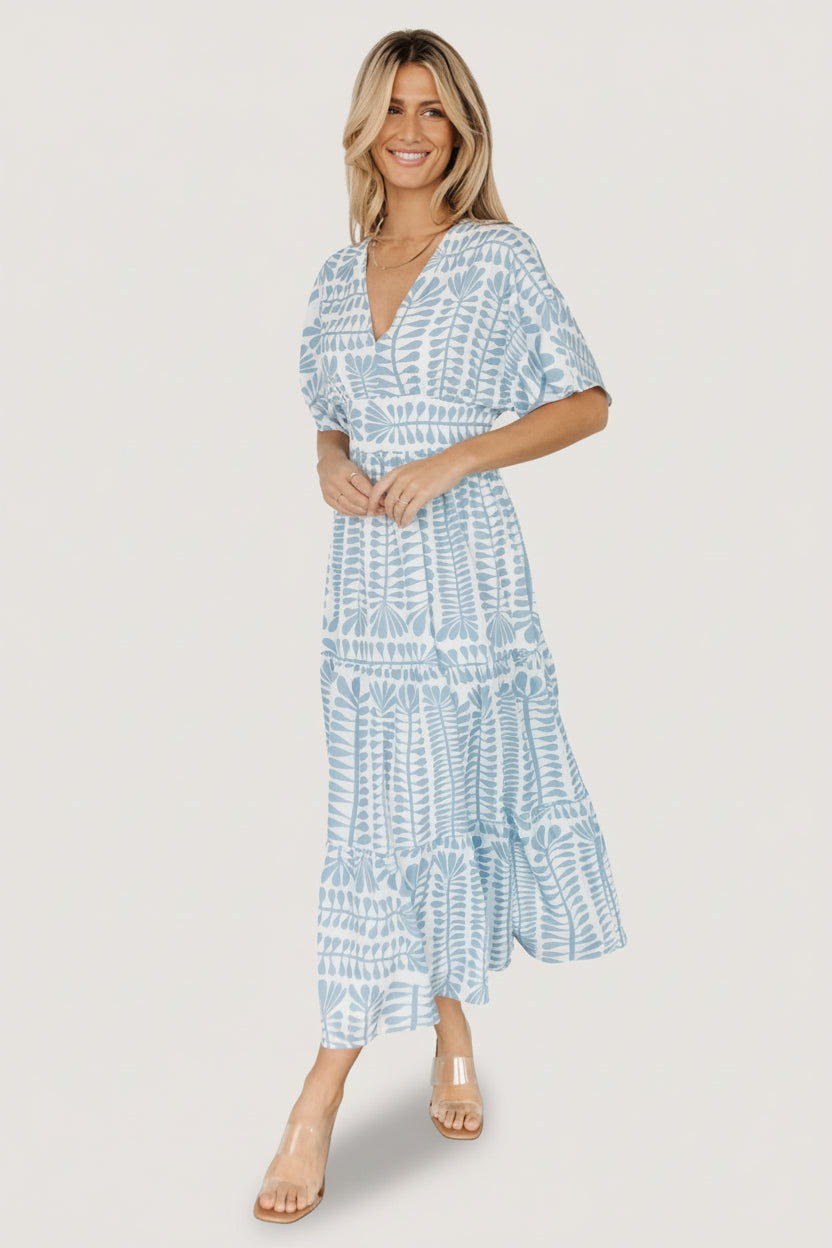 Austin Kimono Dress | Baltic Born Blue Print