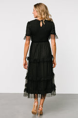 Lysandra Smocked Dot Dress | Baltic Born Black