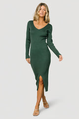 Fairmount Ribbed Midi Dress | Baltic Born Green