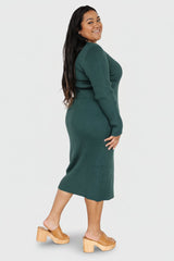 Fairmount Ribbed Midi Dress | Baltic Born Green