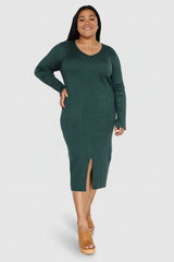 Fairmount Ribbed Midi Dress | Baltic Born Green