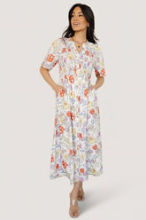 Botega Midi Dress | Baltic Born Ivory Multi Floral