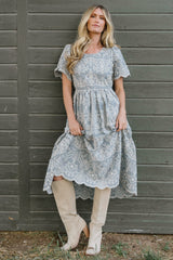 Margot Eyelet Midi Dress | Baltic Born Slate
