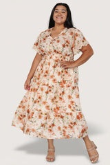 Aliyah Midi Dress | Baltic Born Coral Floral