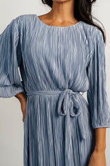 Bethany Pleated Midi Dress | Baltic Born Light Blue