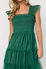 Emma Smocked Tulle Dress | Baltic Born Emerald