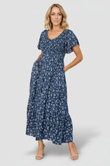 Joanie Smocked Dress | Baltic Born Blue Floral
