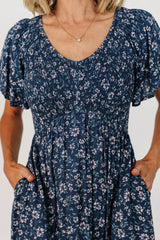 Joanie Smocked Dress | Baltic Born Blue Floral