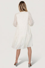Brenna Button Midi Dress | Baltic Born Cream