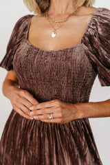 Fay Velvet Midi Dress | Baltic Born Cocoa