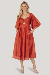 Brynn Midi Dress | Baltic Born Rust