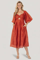 Brynn Midi Dress | Baltic Born Rust