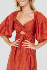 Brynn Midi Dress | Baltic Born Rust
