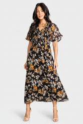 Hathaway Midi Dress | Baltic Born Black Floral