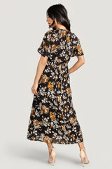 Hathaway Midi Dress | Baltic Born Black Floral