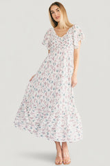 Joanie Smocked Dress | Baltic Born Cream Multi Floral