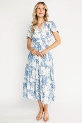 Holland Dress | Baltic Born Off White + Blue