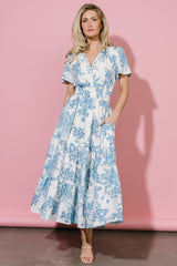 Holland Dress | Baltic Born Off White + Blue