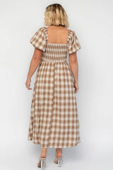 Sinclair Midi Dress | Baltic Born Brown Plaid