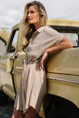 Nautical Shirt Dress | Baltic Born Tan Stripe
