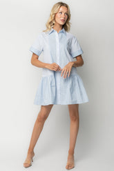 Penelope Shirt Dress | Baltic Born Blue + White Stripe