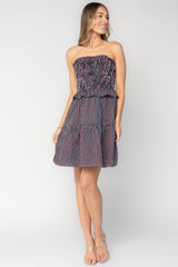 Madelyn Strapless Short Dress | Baltic Born Navy Stripe