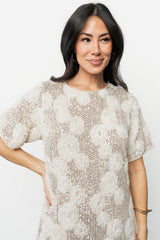 Rhea Sequin Short Dress | Baltic Born Ivory