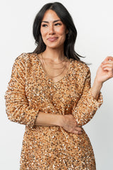 Mira Sequin Short Dress | Baltic Born Gold