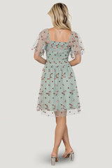 Tivoli Tulle Short Dress | Baltic Born Sage + Pink