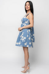 Ivy Short Dress | Baltic Born Blue + White