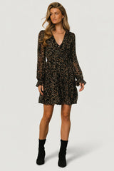 Huxley Tiered Short Dress | Baltic Born Black Multi Floral
