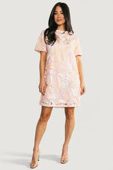 Patricia Sequin Short Dress | Baltic Born Blush