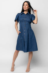 Coco Denim Short Dress | Baltic Born Dark Wash