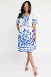 Palomina Short Dress | Baltic Born Cobalt Print