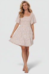 Idera Short Dress | Baltic Born Cream Floral