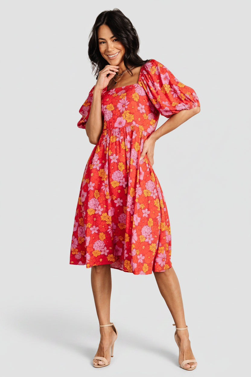 Gabbie Short Dress | Baltic Born Red Multi Floral