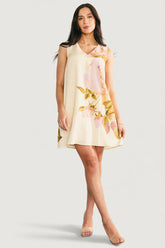 Beatriz Short Dress | Baltic Born Yellow + Pink Floral