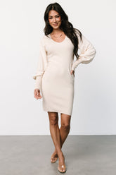 Suki V Neck Sweater Dress | Baltic Born Cream