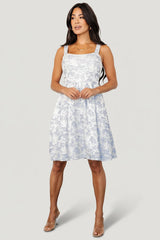 Eveline Short Dress | Baltic Born Light Blue + Pearl