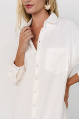 Andres Button Shirt Dress | Baltic Born Ivory