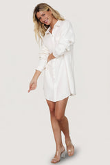 Andres Button Shirt Dress | Baltic Born Ivory