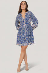 Aster Short Dress | Baltic Born Navy Multi Floral
