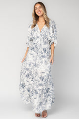 Christiana Maxi Dress | Baltic Born Off White + Slate