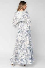 Christiana Maxi Dress | Baltic Born Off White + Slate