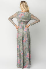 Fable Mesh Maxi Dress | Baltic Born Dusty Sage Floral